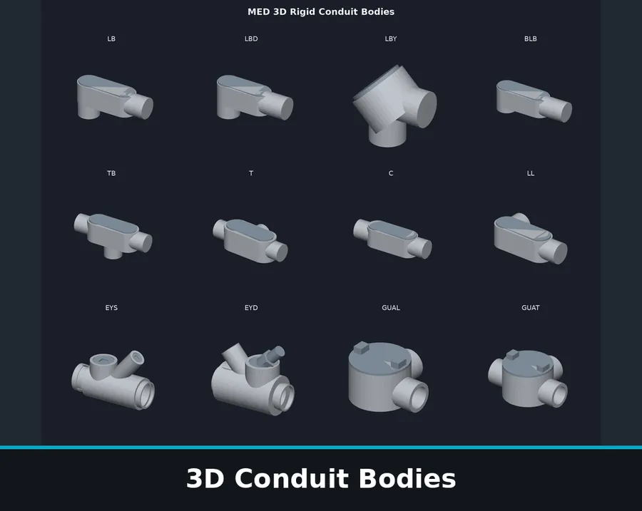 Animated tour of the 1005a highlights: 3D conduit bodies, data tools, GUA fittings, MED3DLIB, new ribbon, User Guide